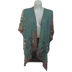 NEW NWT Simply Noelle Sage Green Floral Kimono One Size